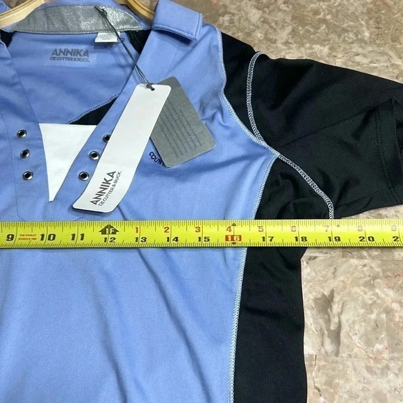 Polo golf shirt,activewear,women Blue two tone,fitted,quality,activewear,sporty - Picture 10 of 11